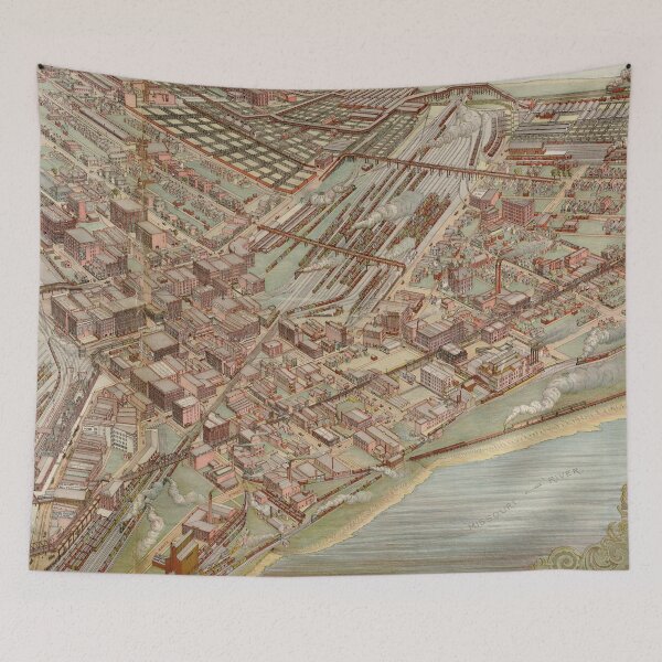 Item preview, Vintage Pictorial Map of Kansas City MO (1895) designed and sold by BravuraMedia.