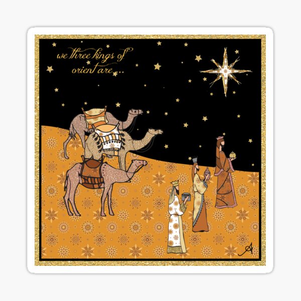 Christmas Nativity - We Three Kings Amanya Design Sticker