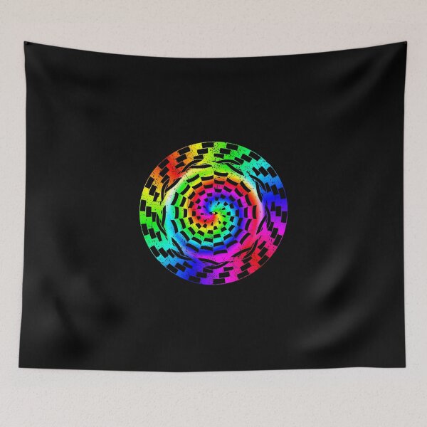 Item preview, Psychedelic Rainbow Mandala or Kaleidoscope in Sixties Hippie Flower Power Colors designed and sold by FELSENSTEIN.