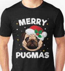 Christmas Pug Santa Gift for Pug Lover Merry Pugmas Xmas Unisex T-Shirt
