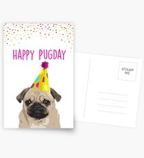 Happy Pugday! Birthday card Postcards