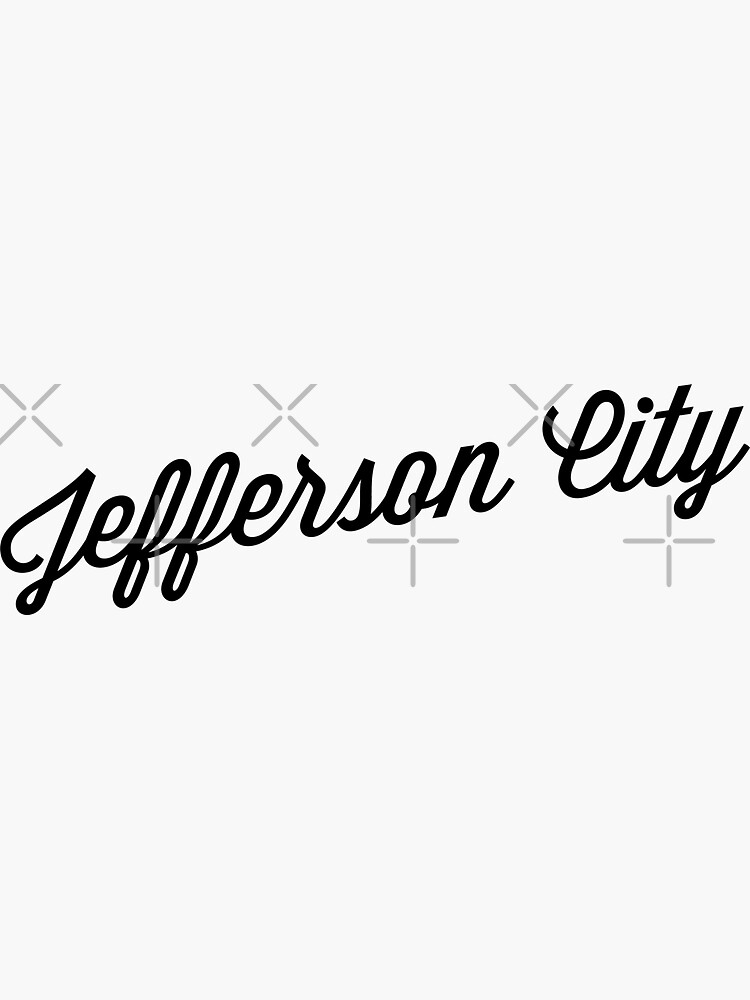"Jefferson City" Sticker by wording Redbubble