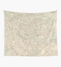 Vintage Map of Vienna Austria (1901) Wall Tapestry