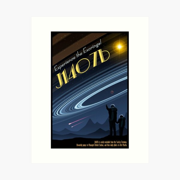 Space Travel Poster J1407b Art Print
