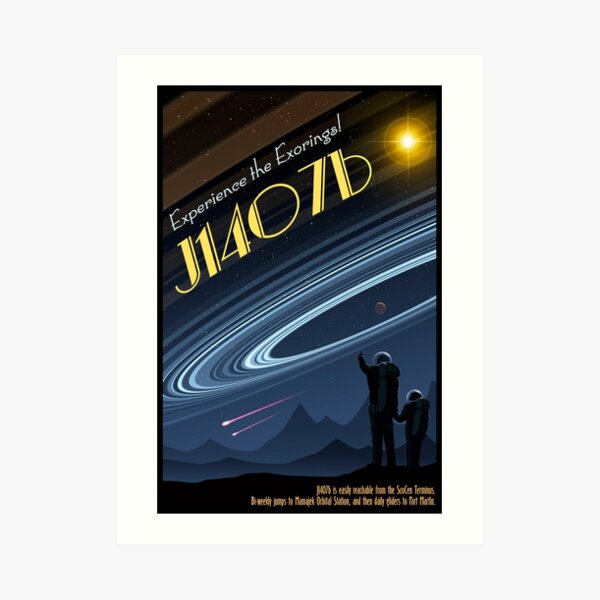Space Travel Poster J1407b Art Print