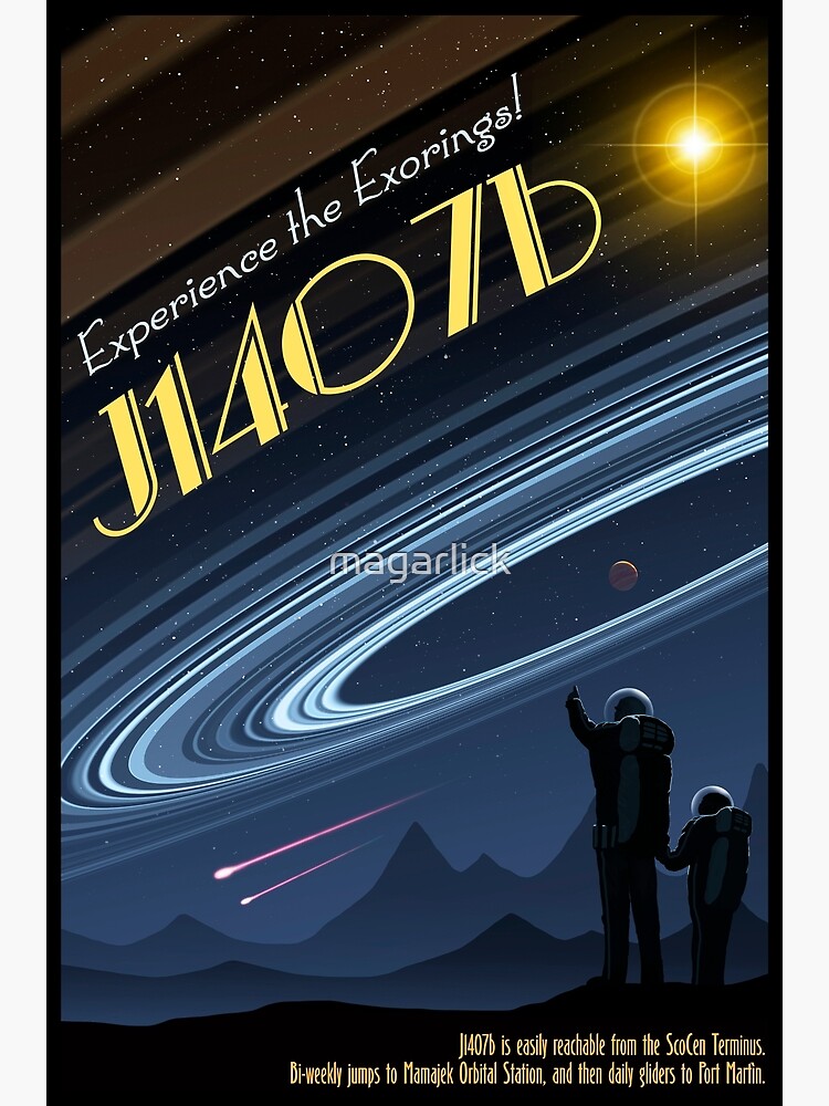 Space Travel Poster J1407b by magarlick