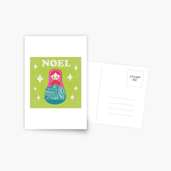 Noel Russian Doll Postcard