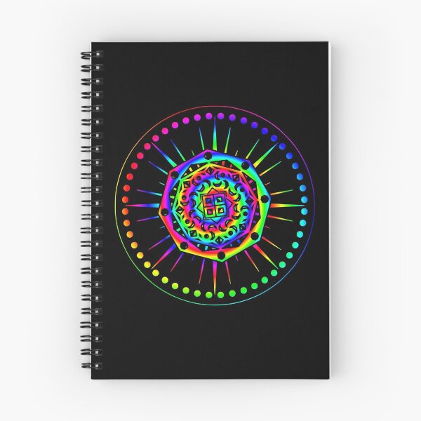 Item preview, Psychedelic Rainbow Mandala or Kaleidoscope in Sixties Hippie Flower Power Colors designed and sold by FELSENSTEIN.