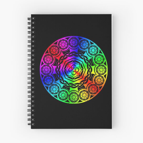 Item preview, Psychedelic Rainbow Mandala or Kaleidoscope in Sixties Hippie Flower Power Colors designed and sold by FELSENSTEIN.