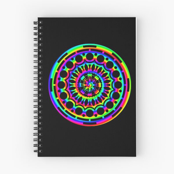 Item preview, Psychedelic Rainbow Mandala or Kaleidoscope in Sixties Hippie Flower Power Colors designed and sold by FELSENSTEIN.