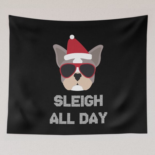 Item preview, Sleigh All Day French Bulldog Funny Christmas designed and sold by BUBLTEES.