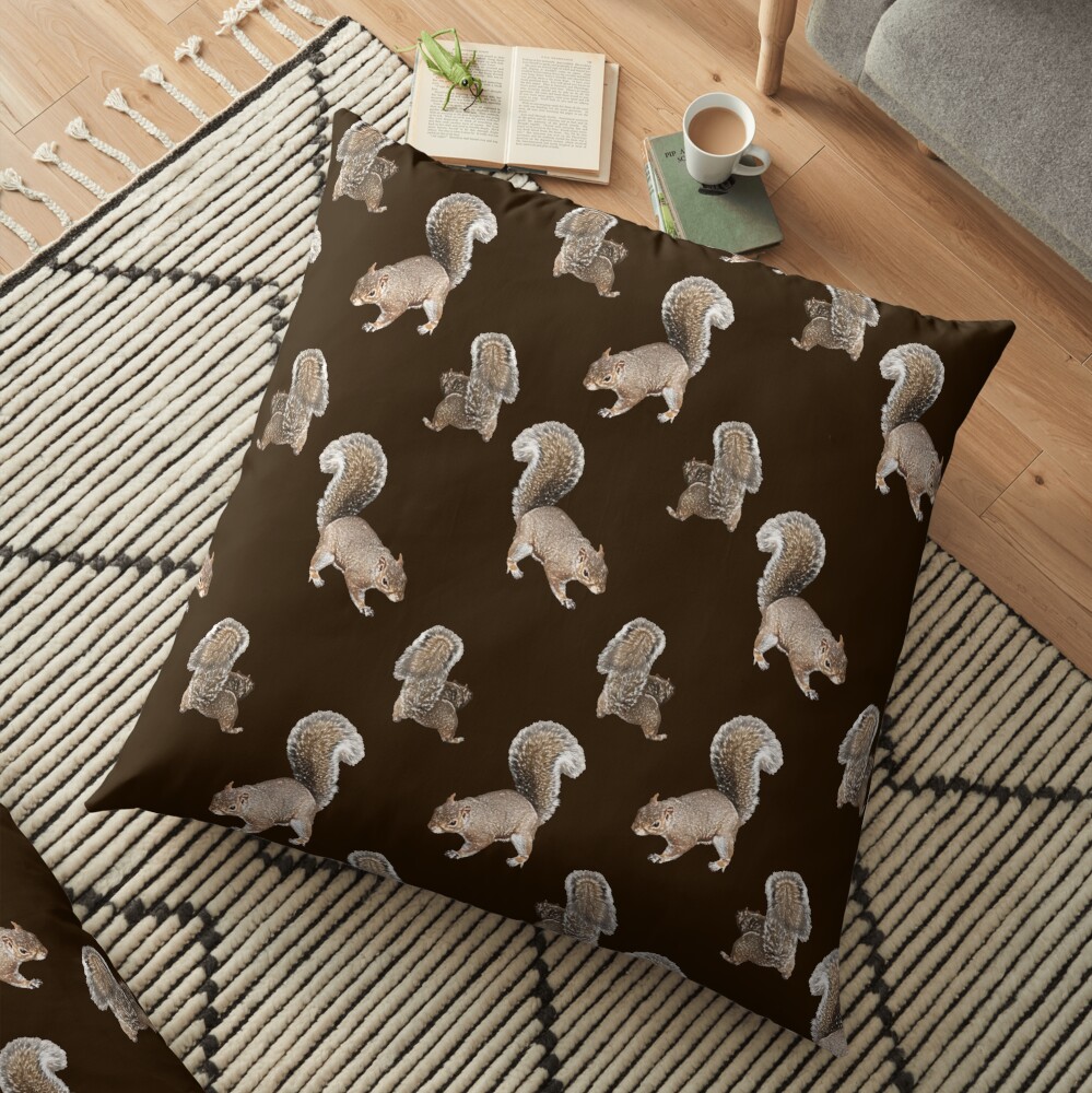 Squirreling Floor Pillow