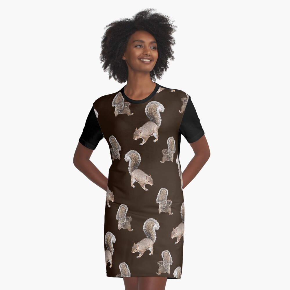 Squirreling Graphic T-Shirt Dress