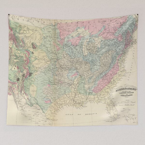 Item preview, Vintage United States Geological Map (1874) designed and sold by BravuraMedia.