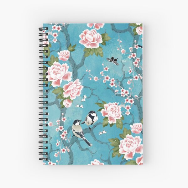 Aperçu de l'œuvre Oiseaux chinoiseries en bleu turquoise créée et vendue par adenaJ.