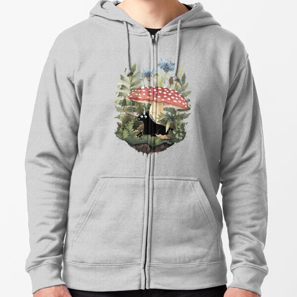 Tiny Unicorn Zipped Hoodie