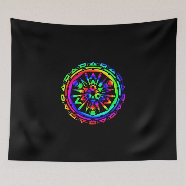 Item preview, Psychedelic Rainbow Mandala or Kaleidoscope in Sixties Hippie Flower Power Colors designed and sold by FELSENSTEIN.