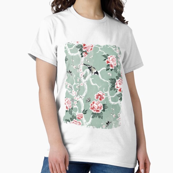 Item preview, Chinoiserie birds in green designed and sold by adenaJ.