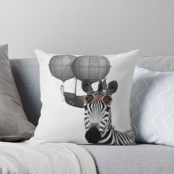 Item preview, Zebra with Airship  designed and sold by Reinette Davel.