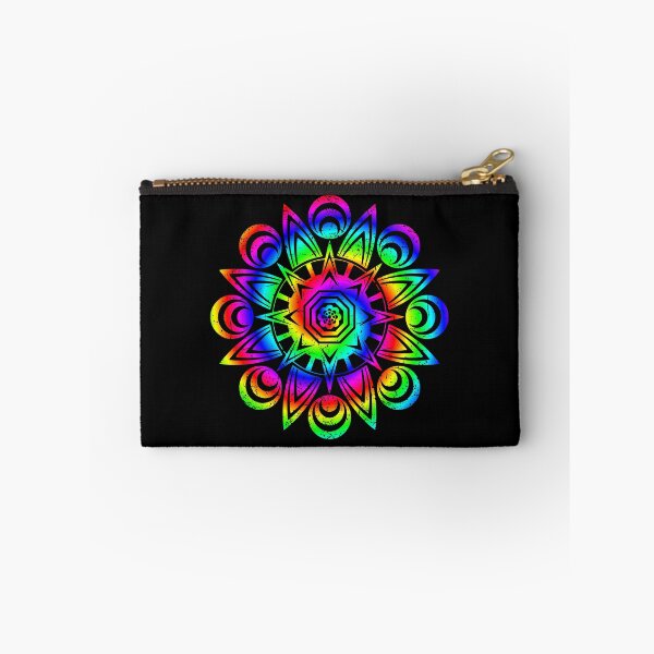 Item preview, Psychedelic Rainbow Mandala or Kaleidoscope in Sixties Hippie Flower Power Colors designed and sold by FELSENSTEIN.