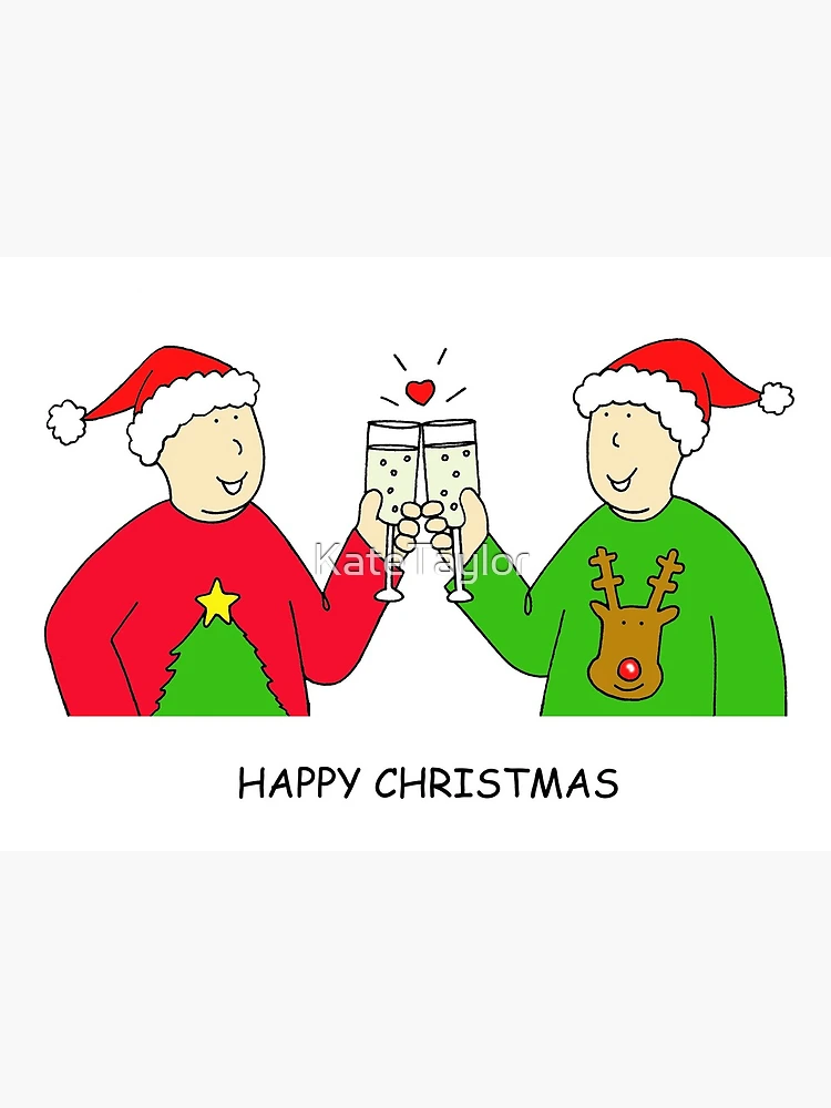 Carte de vœux for Sale avec l'œuvre « Cadeaux de Noël peu romantiques de  lui Humour de dessin animé » de l'artiste KateTaylor