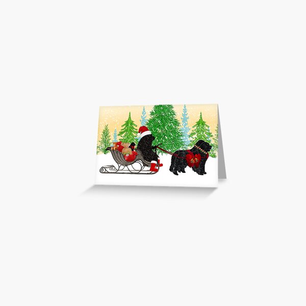Newfoundland Dog Christmas Card Greeting Card