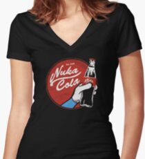 Nuka-Cola Women's Fitted V-Neck T-Shirt