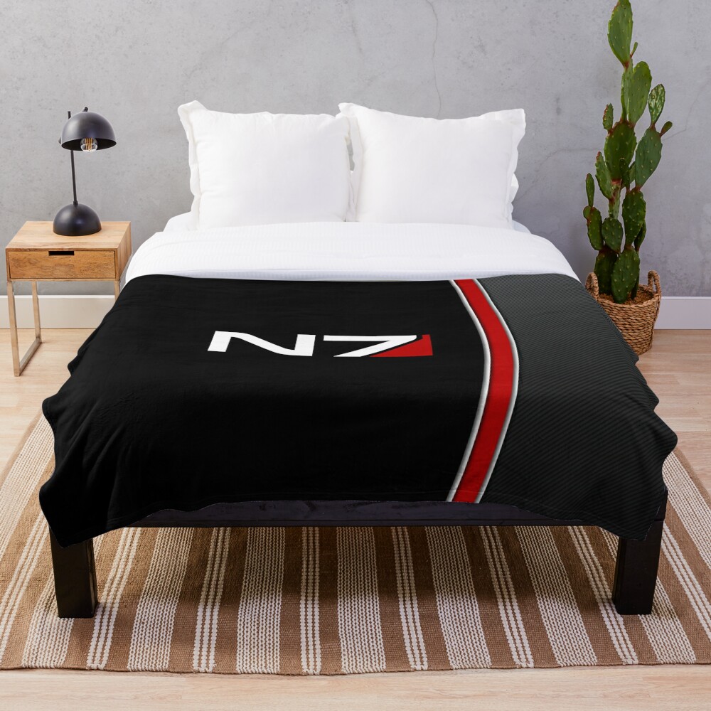 N7 Mass Effect Emblem Throw Blanket For Sale By Keyur44 Redbubble   Ur,blanket Medium Bed,square,x1000.1u10 