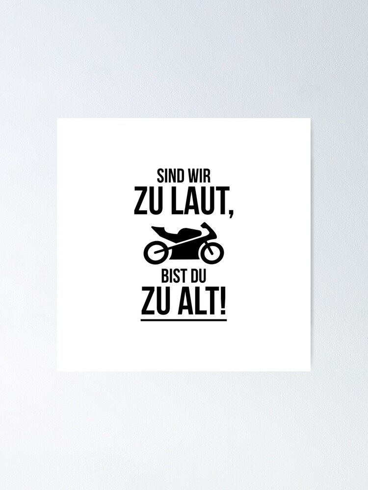 Motorrad Spruch Biker Spruche Poster Von Revoda Redbubble