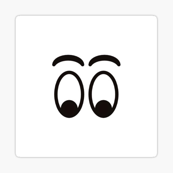 "Cartoon eyes" Sticker by pucksters Redbubble