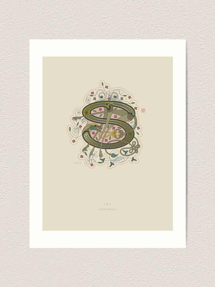 Alternate view of Celtic Initial S Art Print