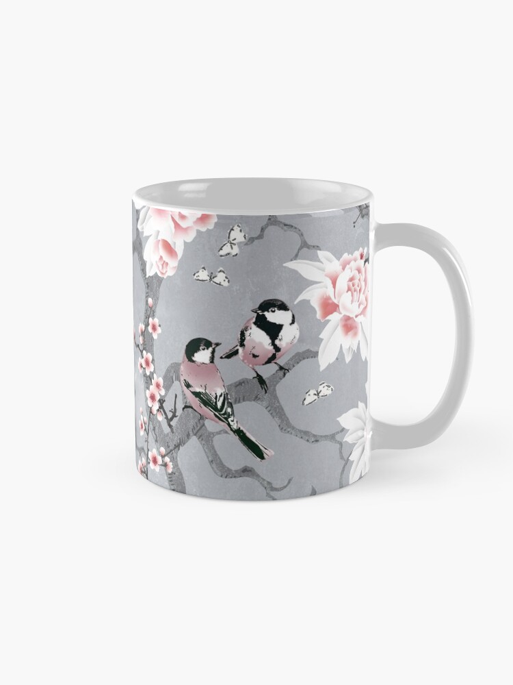 Vista alternativa de Taza Pájaros Chinoiserie En Gris