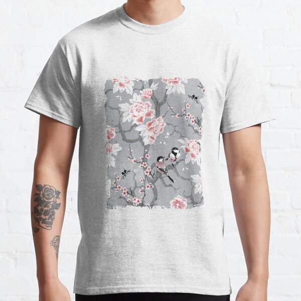 Chinoiserie birds in grey Classic T-Shirt