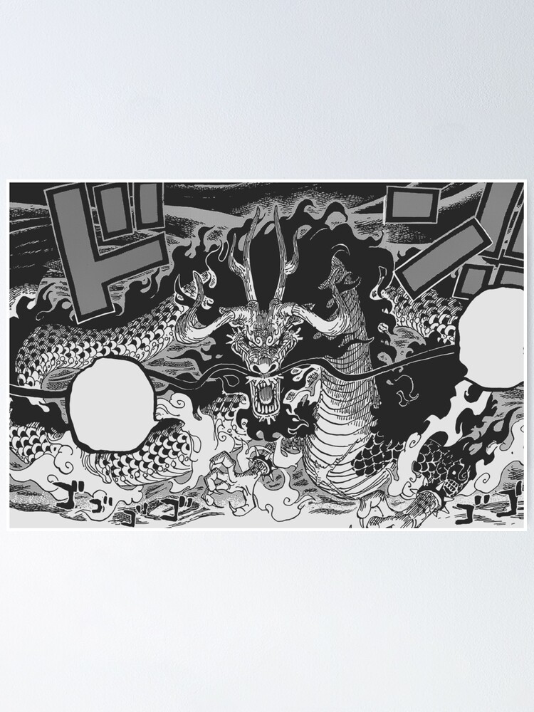 Emperor Kaido Dragon Form One Piece Poster By Itsapex Redbubble