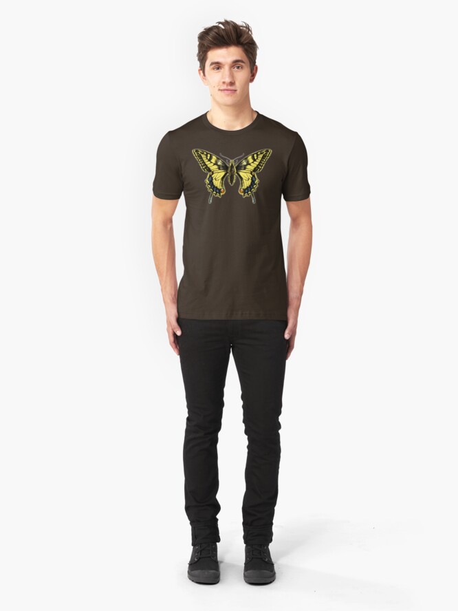 Alternate view of Swallowtail for dark shirts Slim Fit T-Shirt