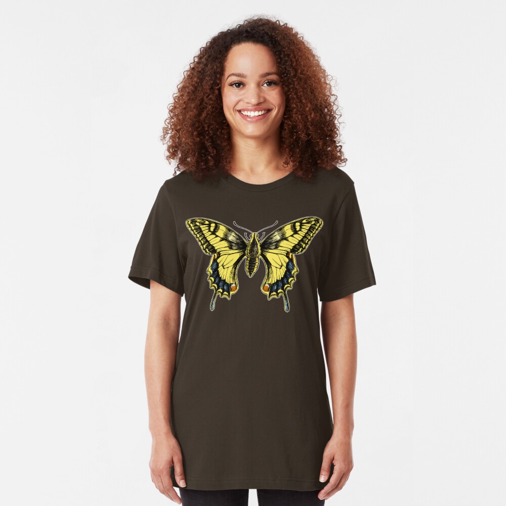 Swallowtail for dark shirts Slim Fit T-Shirt