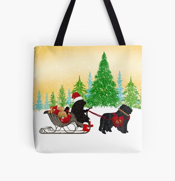 Newfoundland Dog Christmas! All Over Print Tote Bag