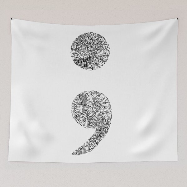 Item preview, Patterned Semicolon #2 designed and sold by LegendOfZeldy.