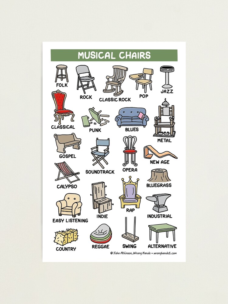 Thumbnail 1 of 3, Photographic Print, musical chairs designed and sold by WrongHands.