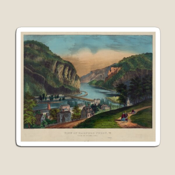 Item preview, Vintage Pictorial Illustration of Harpers Ferry WV (1907) designed and sold by BravuraMedia.
