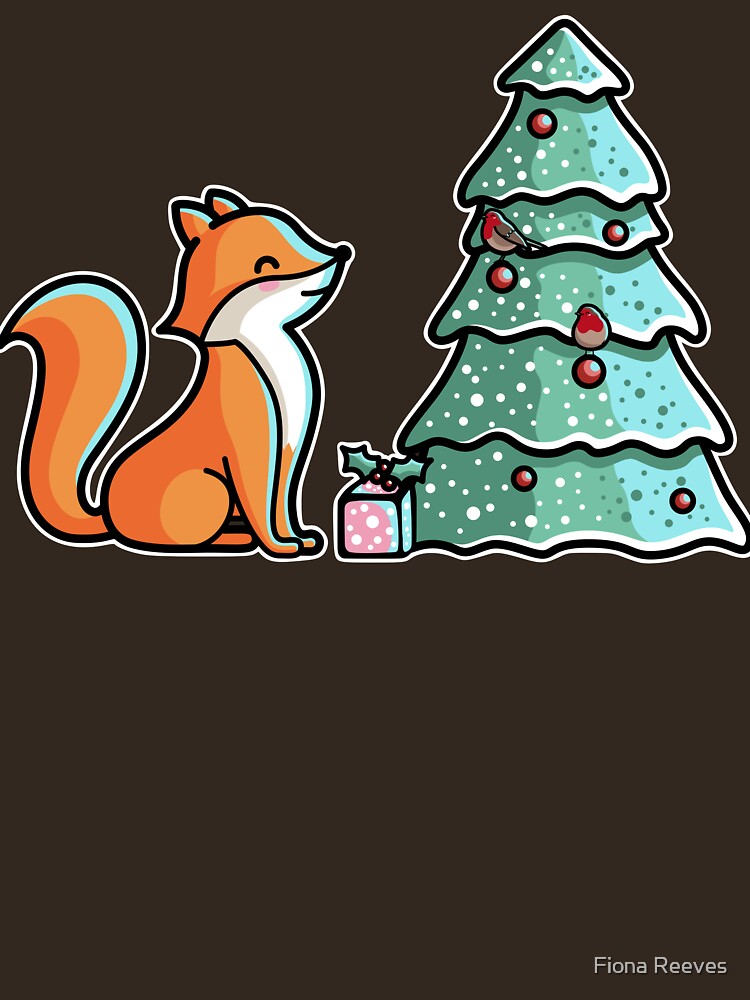 Cute Fox And Christmas Tree by freeves