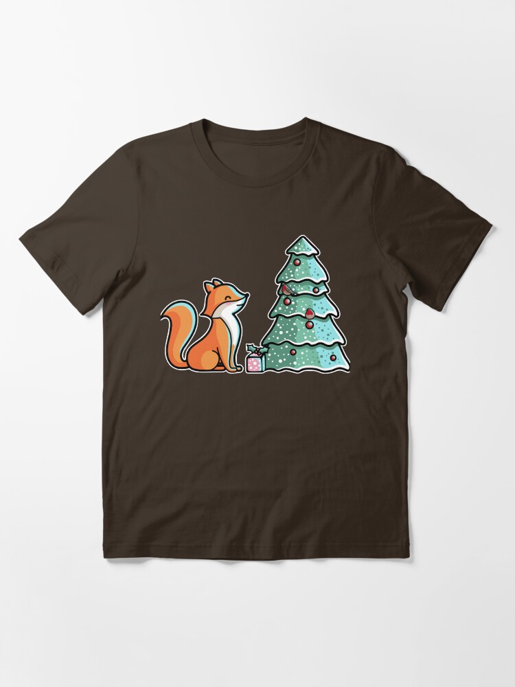 Alternate view of Cute Fox And Christmas Tree Essential T-Shirt