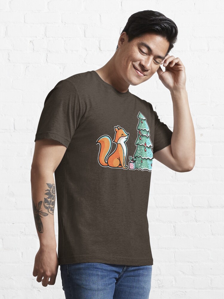 Alternate view of Cute Fox And Christmas Tree Essential T-Shirt
