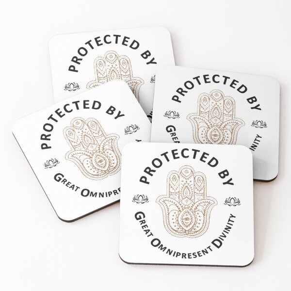 Item preview, Hamsa Hand Protection - Black and Brown designed and sold by 4wordsmovement.