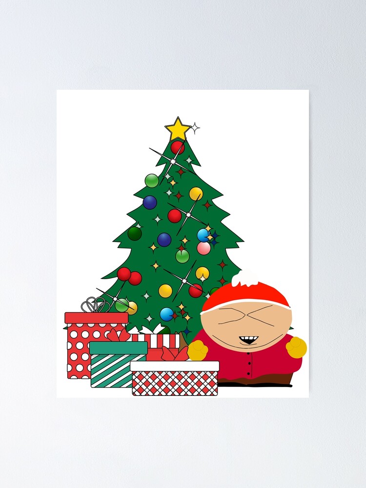 Cartman Around The Christmas Tree South Park Poster By Nova5