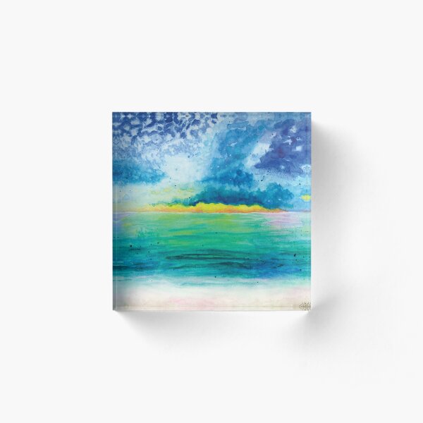 Abstract beach Acrylic Block