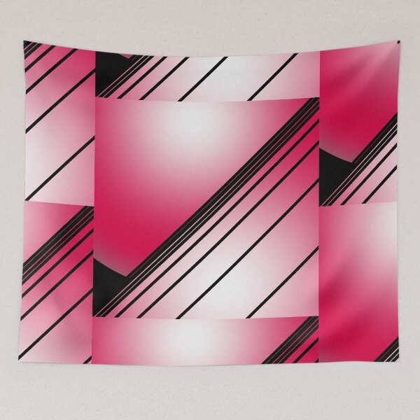 Item preview, Black diagonals on pink designed and sold by Tiia Vissak.
