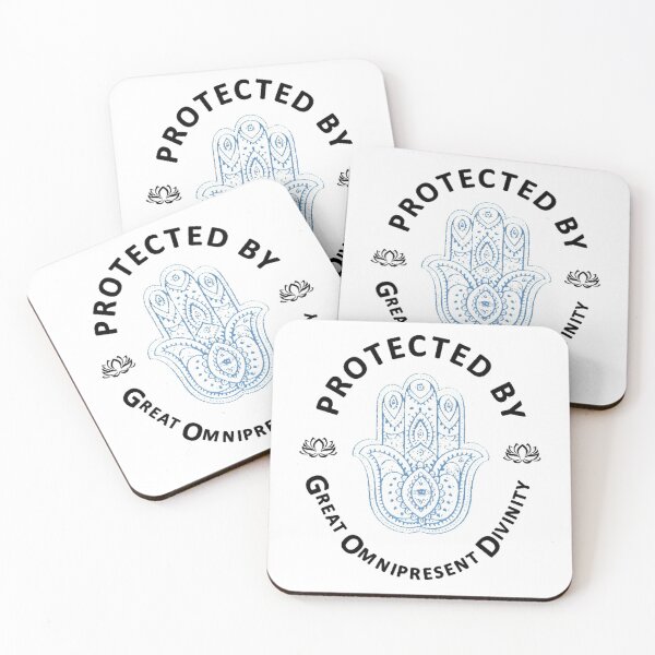 Item preview, Hamsa Hand Protection - Black and Blue designed and sold by 4wordsmovement.