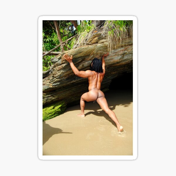 Rasta muscular desnuda Pegatina