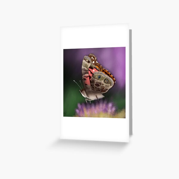 American Painted Lady Butterfly Greeting Card